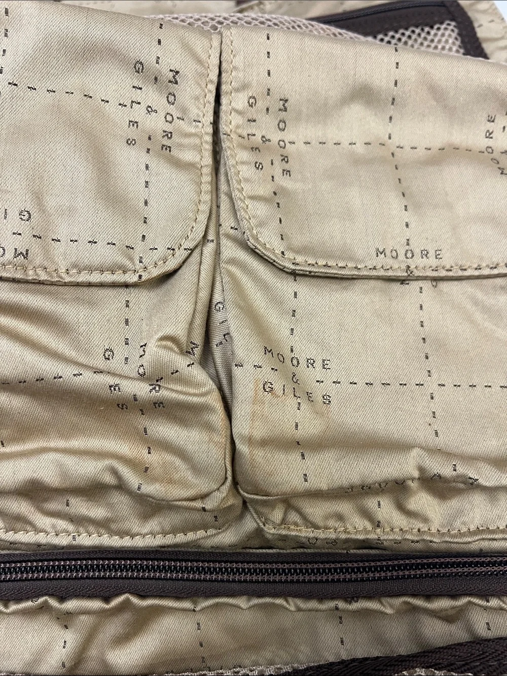 Moore & Giles Austin Hanging Wash Kit Leather Travel Bag
